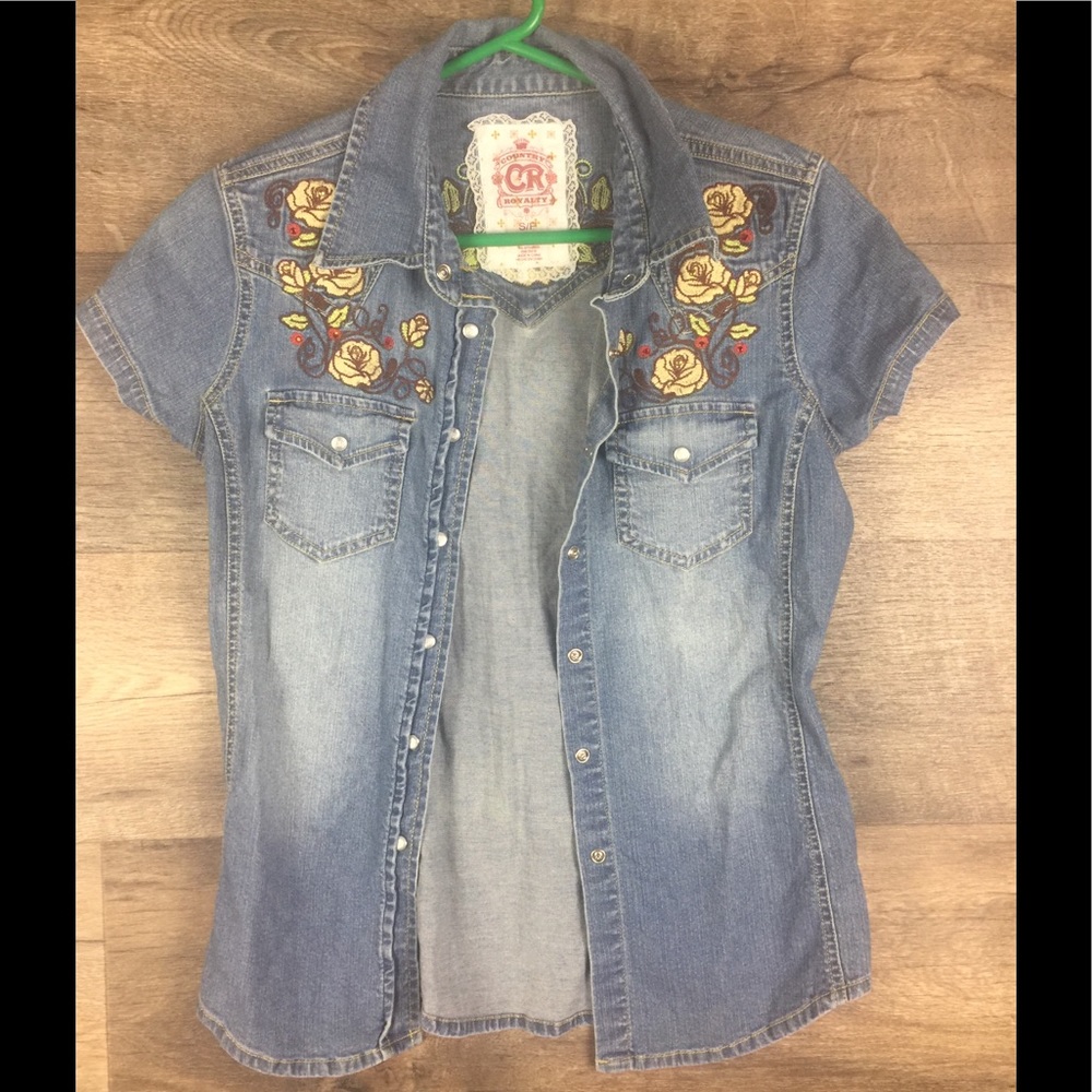 Country Royalty Denim Short Sleeve